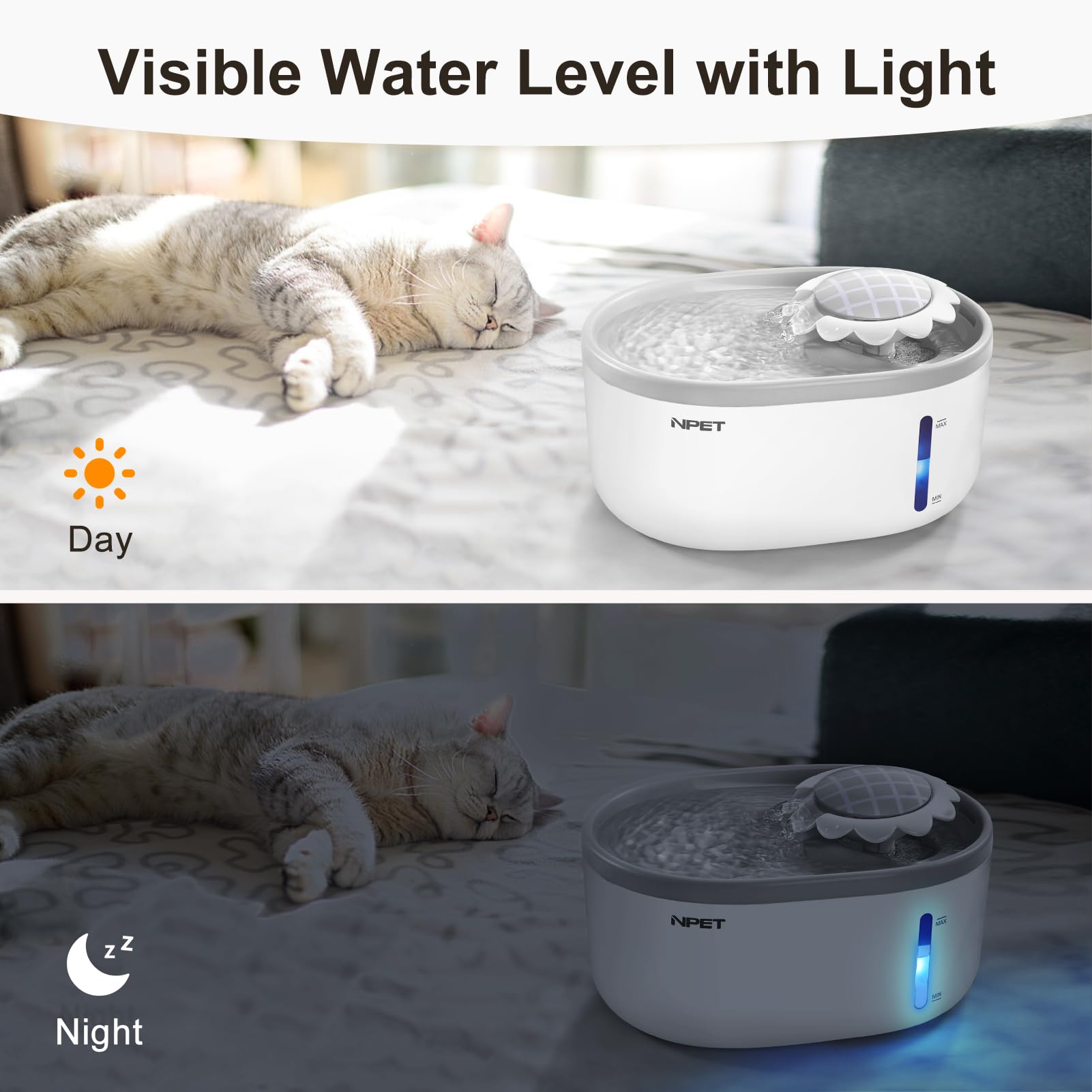 NPET filtration-triple-chat-eau-propre offre une eau plus fraîche