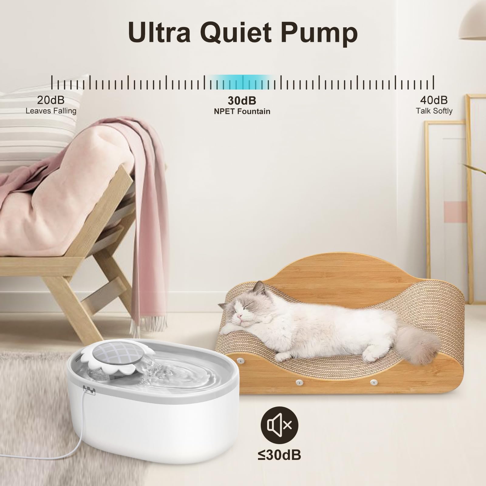 NPET fontaine-2l-chat-capacite garantit une hydratation continue