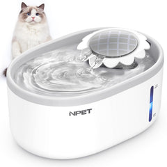 NPET fontaine-eau-chat-niveau-visible facilite le contrôle de l'hydratation des animaux