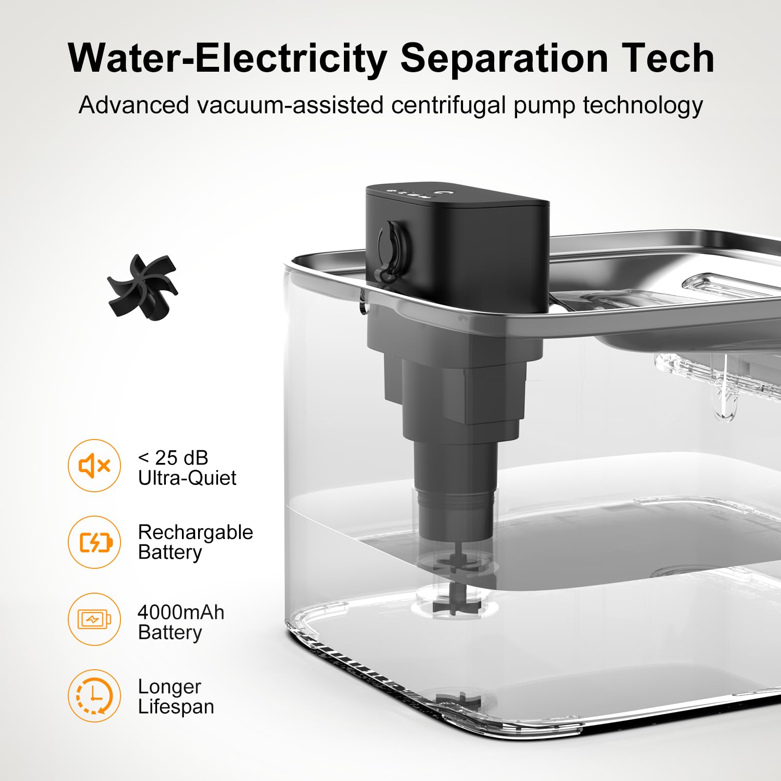 Mode eau intelligent détection et minuterie pour une hydratation adaptée.