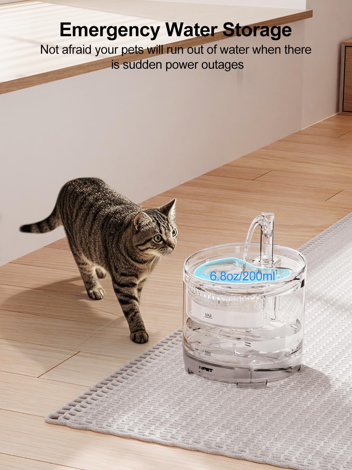 Capacité 1,5 L adaptée pour chats et petits chiens.