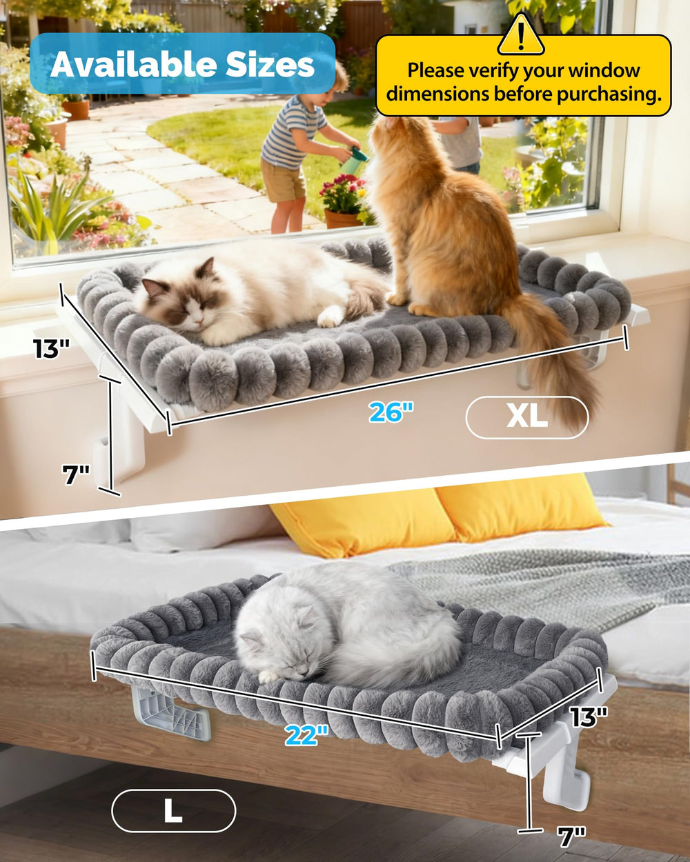 NRYDEPET design sans ventouse, stabilité fiable pour chats