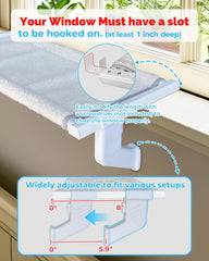NRYDEPET base-reglable-pour-fenetres-chat: installation adaptée et stable