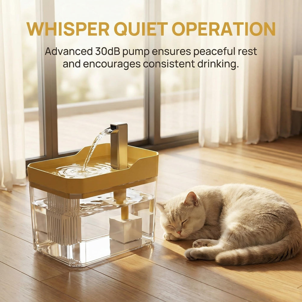 NSKanios fontaine-chat 1-5l design transparent pour inspection rapide.