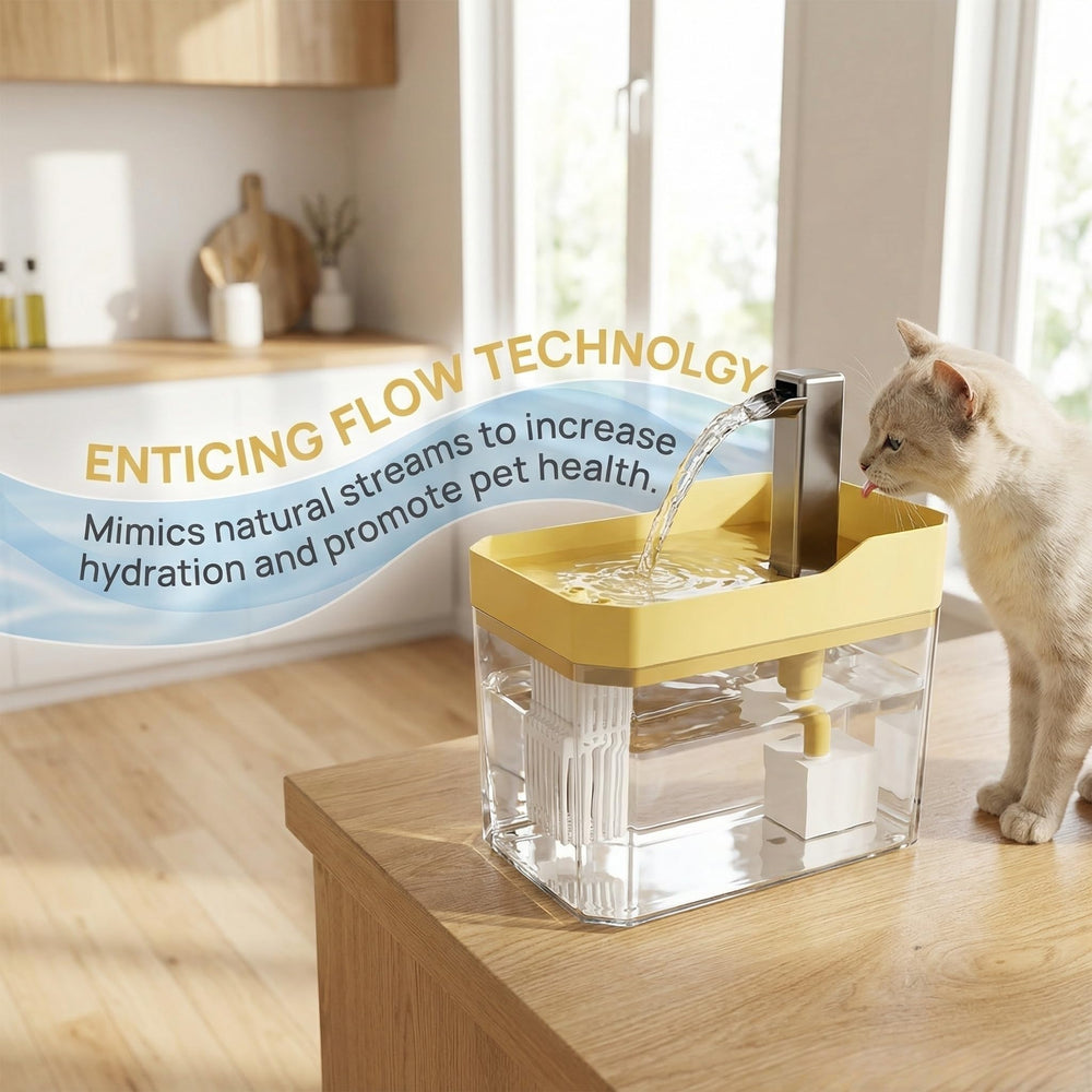 NSKanios fontaine-chat 1-5l filtre multi‑étages pour eau plus propre.