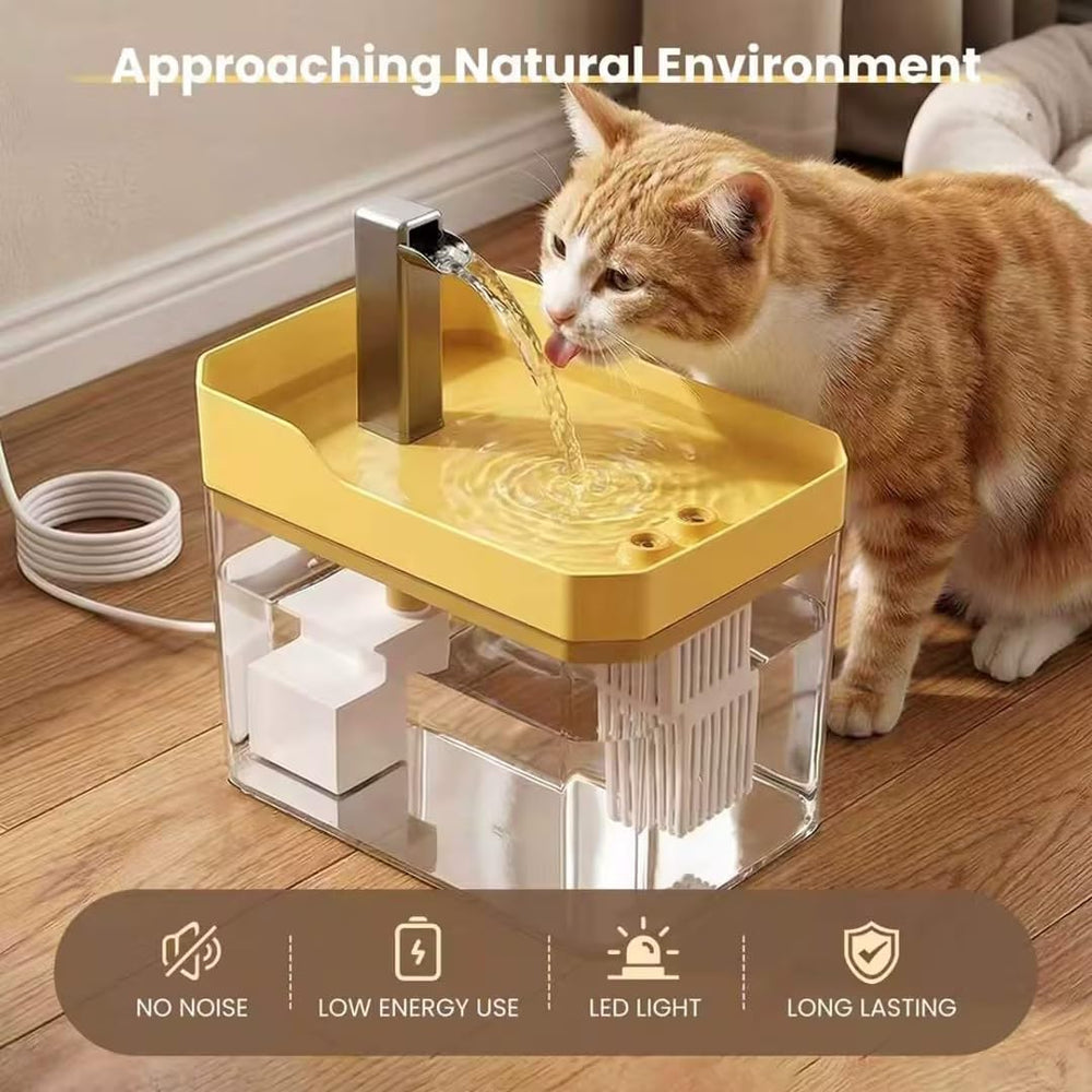 NSKanios fontaine-chat 1,5l pompe silencieuse pour un flux discret.