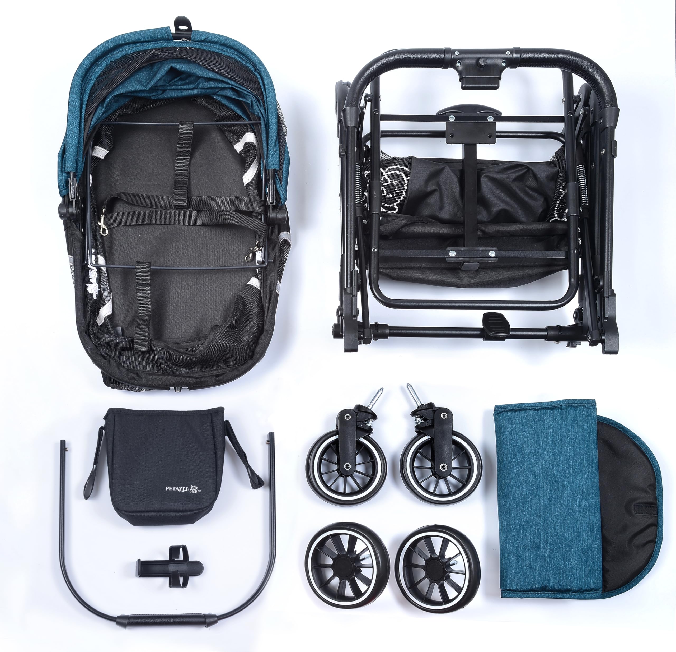 NTHUT WagZee: panier inférieur spacieux pour accessoires et friandises.