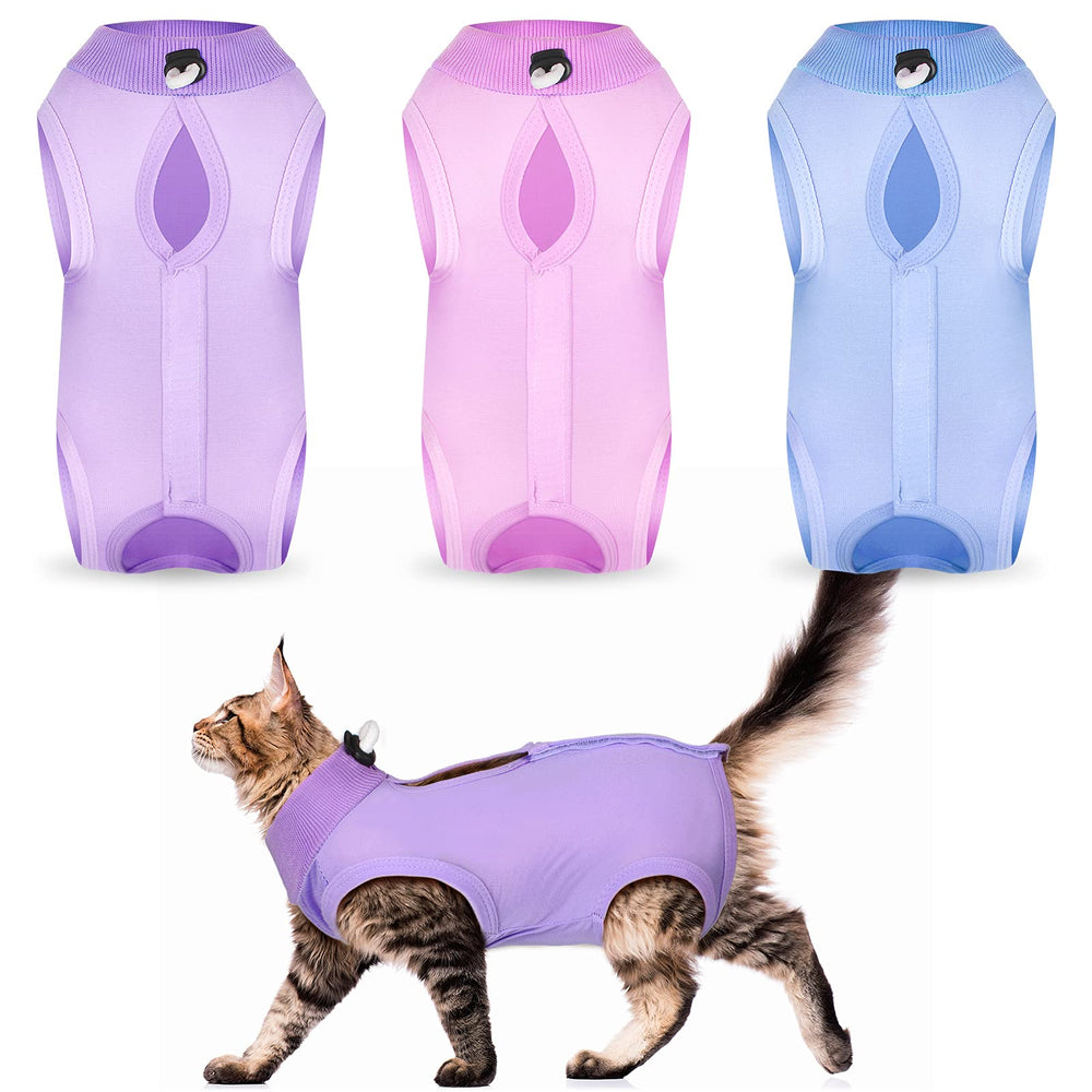 Nuanchu kit trois pièces pyjama chat bleu, confort et sécurité
