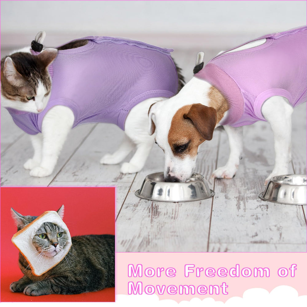 Nuanchu pyjama récupération chat avec ouverture arrière facile à enfiler