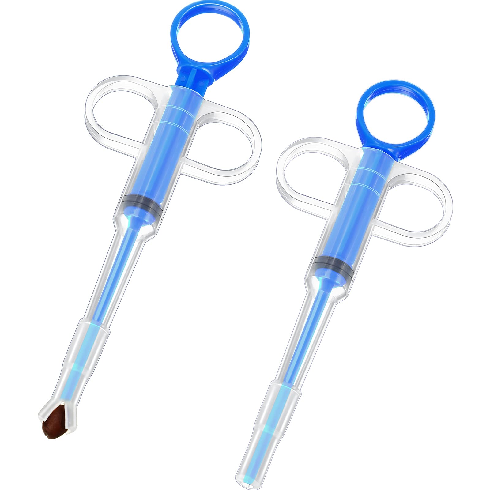 Nuanchu-seringue-pilules bleu: administration facile des pilules aux petits animaux.