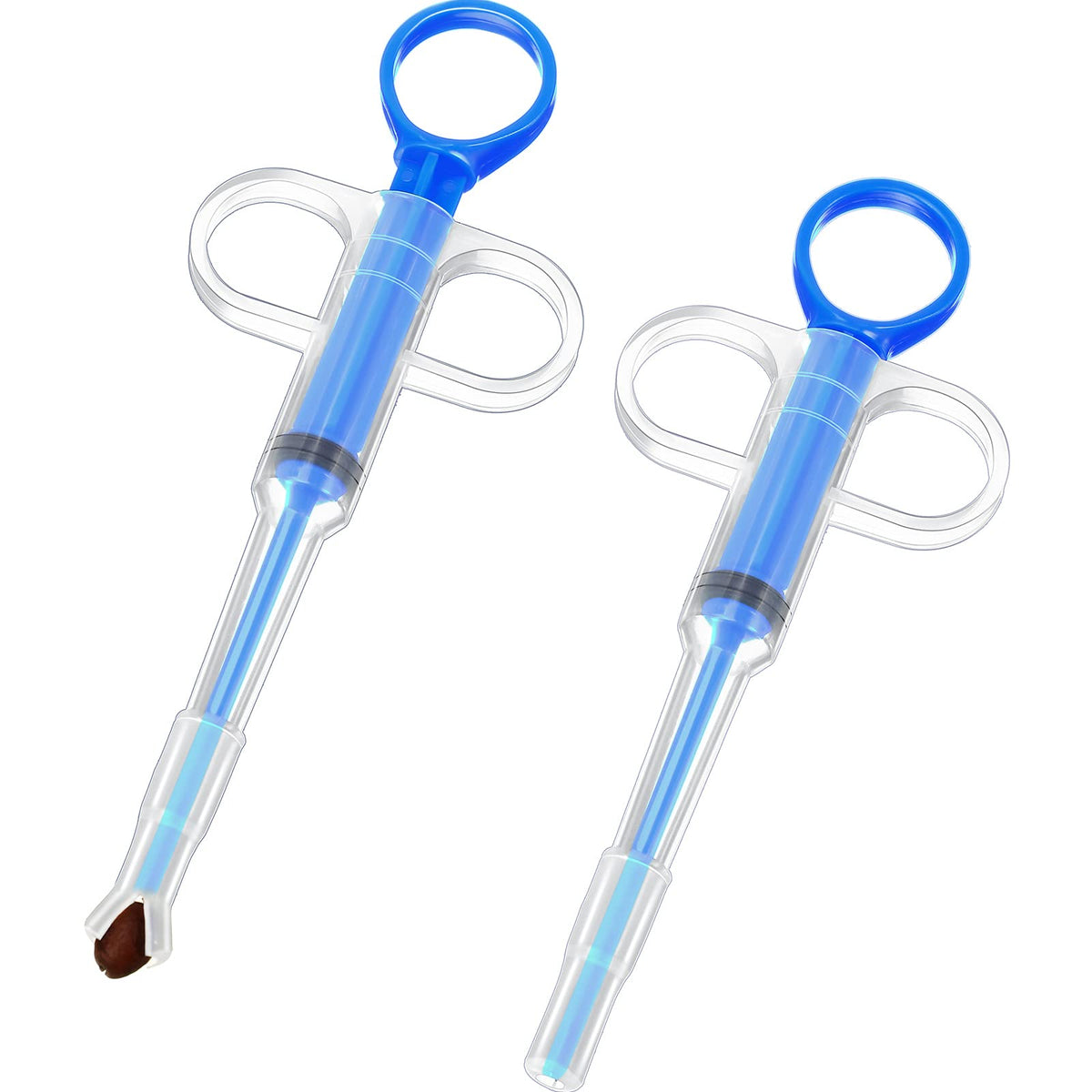 Nuanchu-seringue-pilules bleu: administration facile des pilules aux petits animaux.