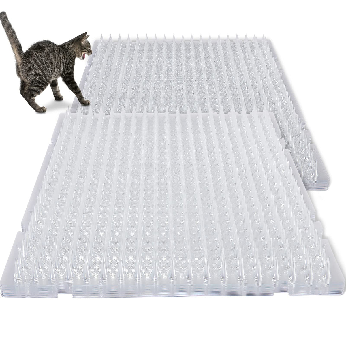 Nuanchu tapis répulsif chat à piques transparents protégeant meubles et plantes.