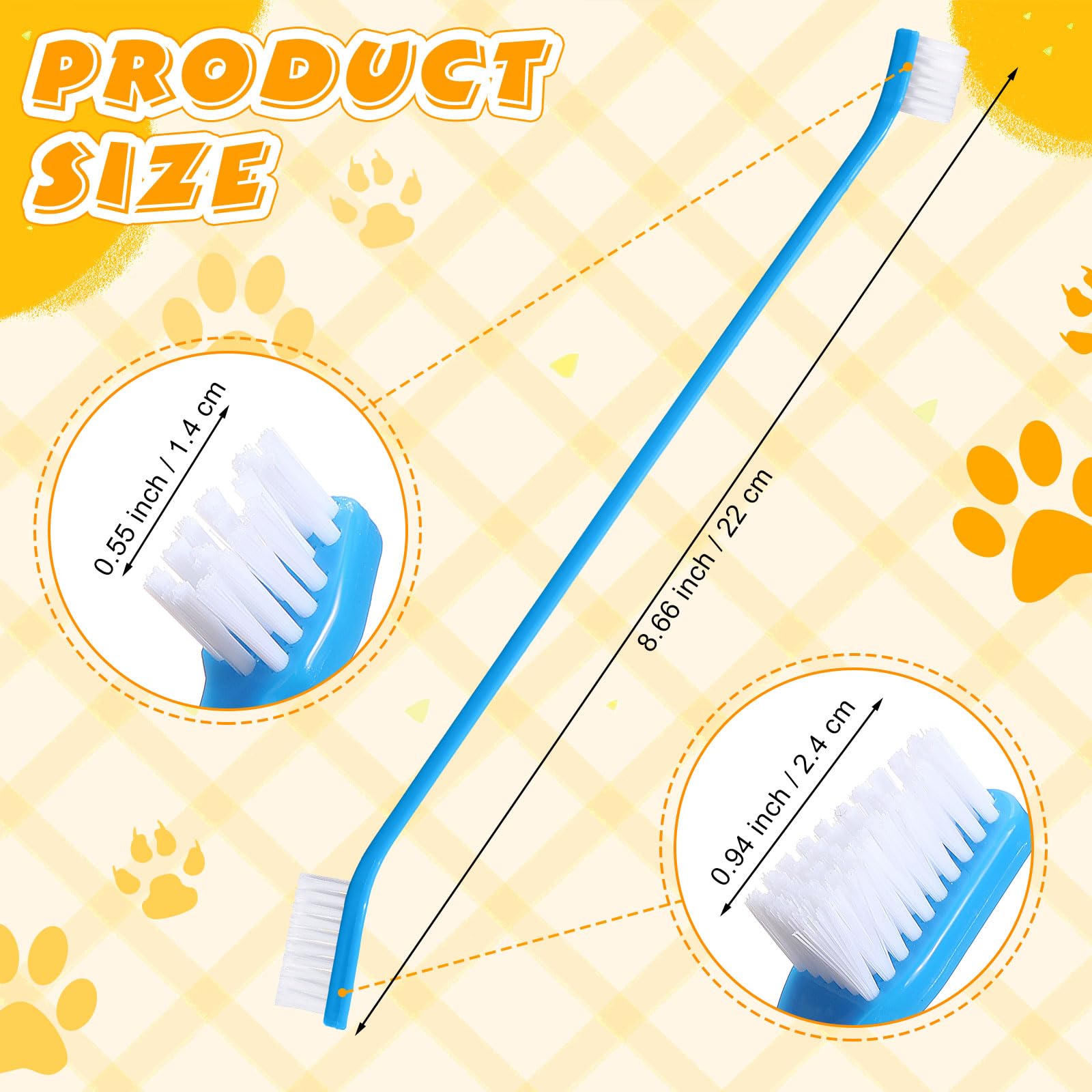 Kit Nuenen de 150 brosses dentaires pour animaux, choix polyvalent et coloré.