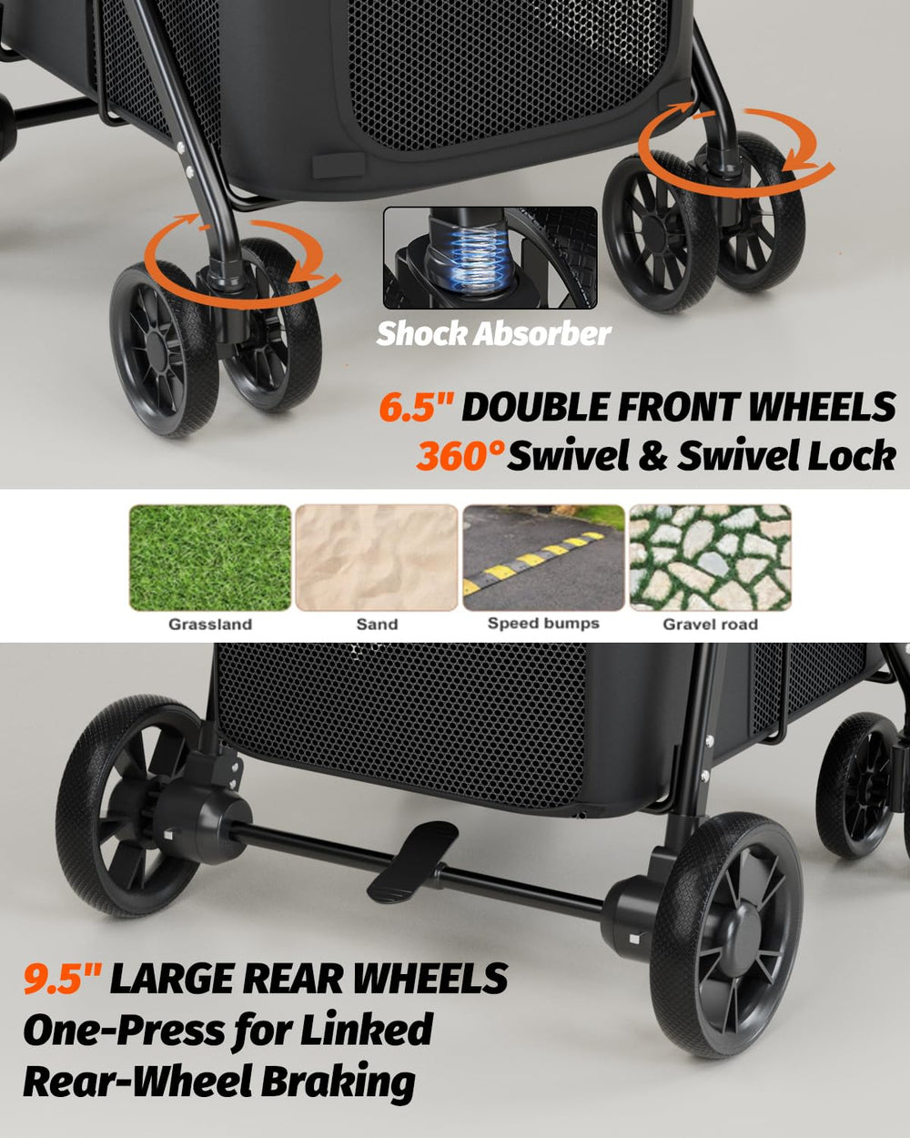 Roue tout-terrain EVA NUGUTIC pour rouler en douceur sur tous terrains.
