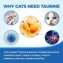 Nukupuns Taurine Poudre Chat : soutien potentiel cœur et vision.