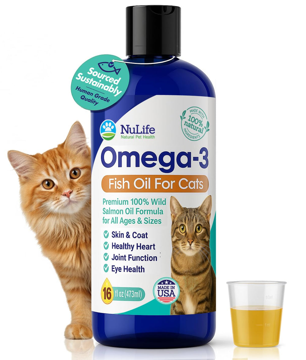 NuLife Omega3 Chat — bouteille pratique pour un pelage brillant.