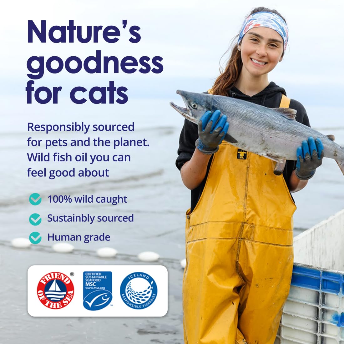 NuLife Omega3 Chat — qualité alimentaire américaine assurée.