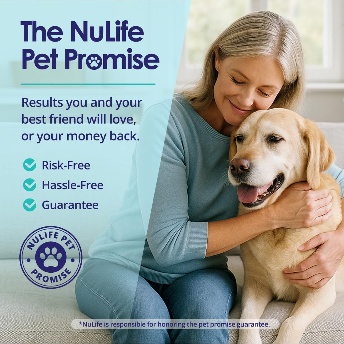 NuLife Huile Poisson Chiens — fabrication américaine et pureté garantie.