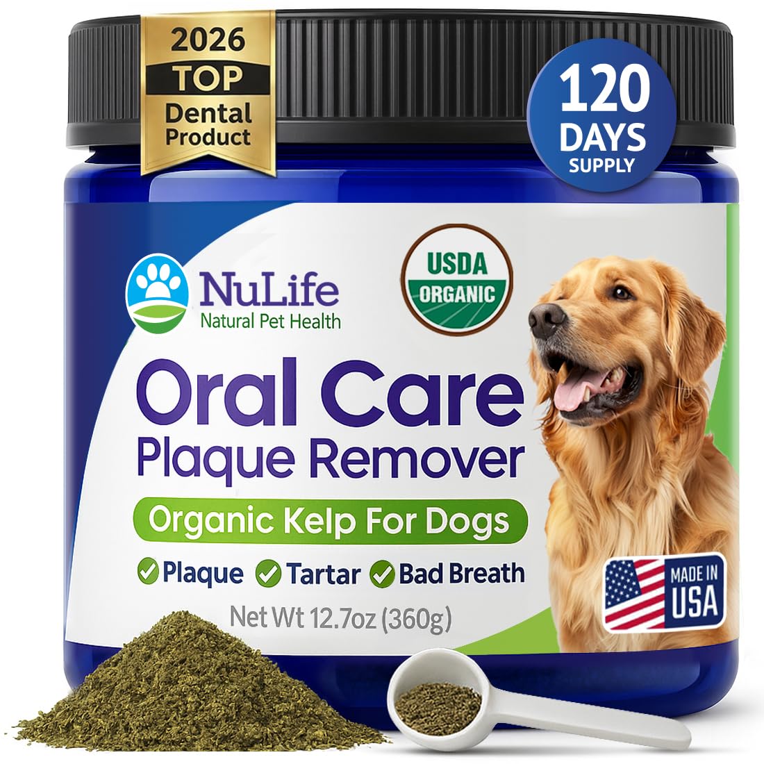 NuLife Poudre Dentaire pour chien – emballage pratique et facile à ouvrir