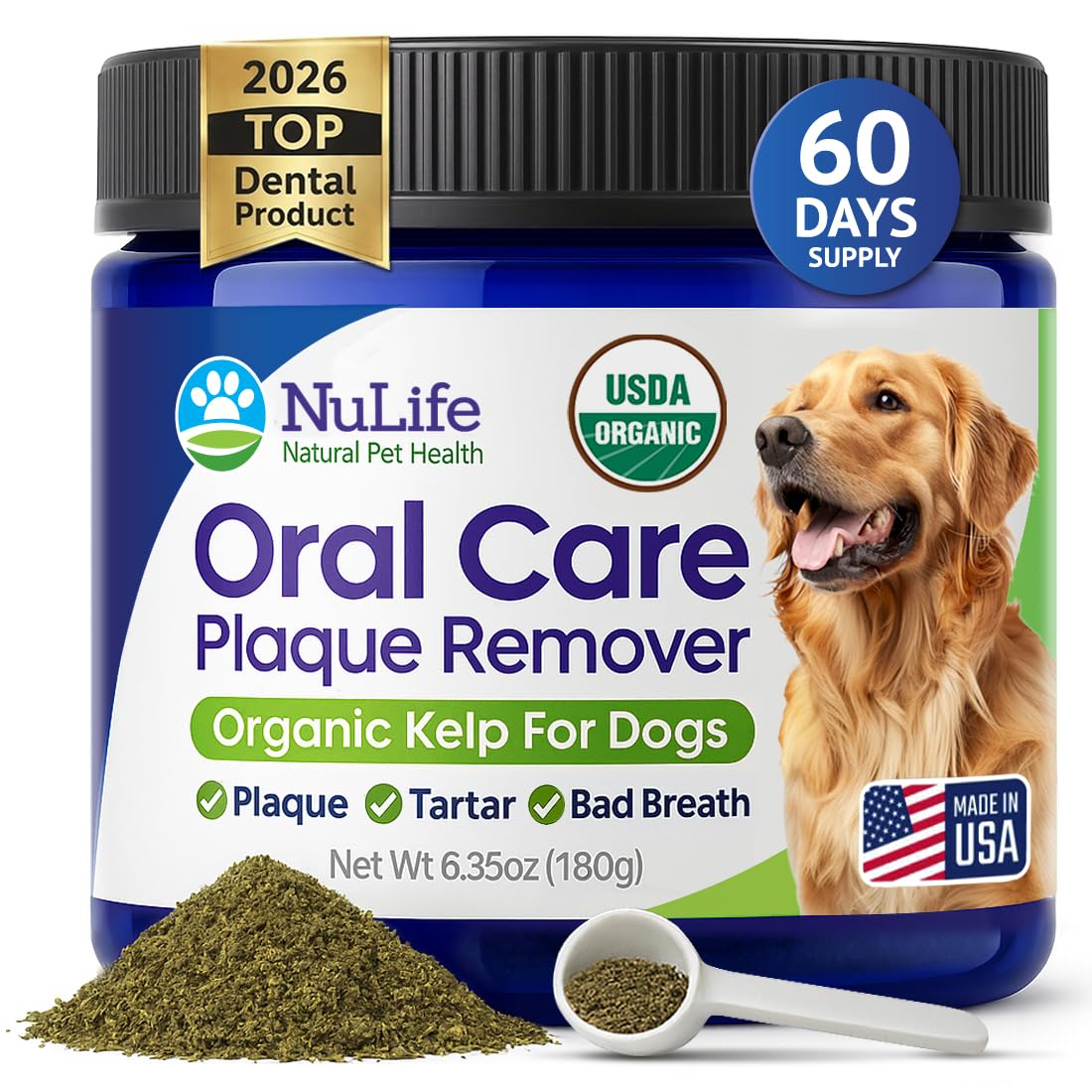 NuLife Poudre Dents Chiens – emballage clair et utilisation facile