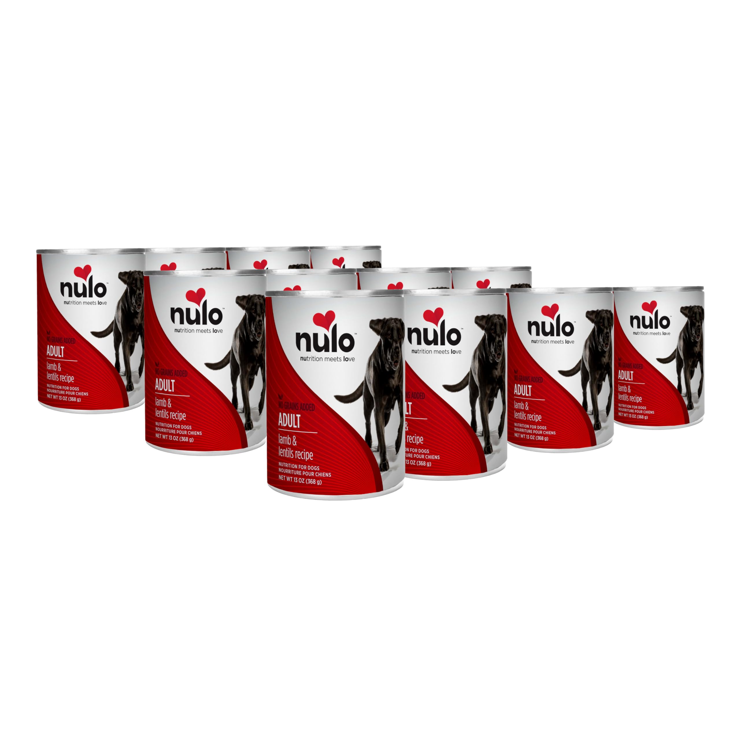 Nulo Agneau-Lentilles, aliment humide pour chien, soutien digestion avec probiotiques.