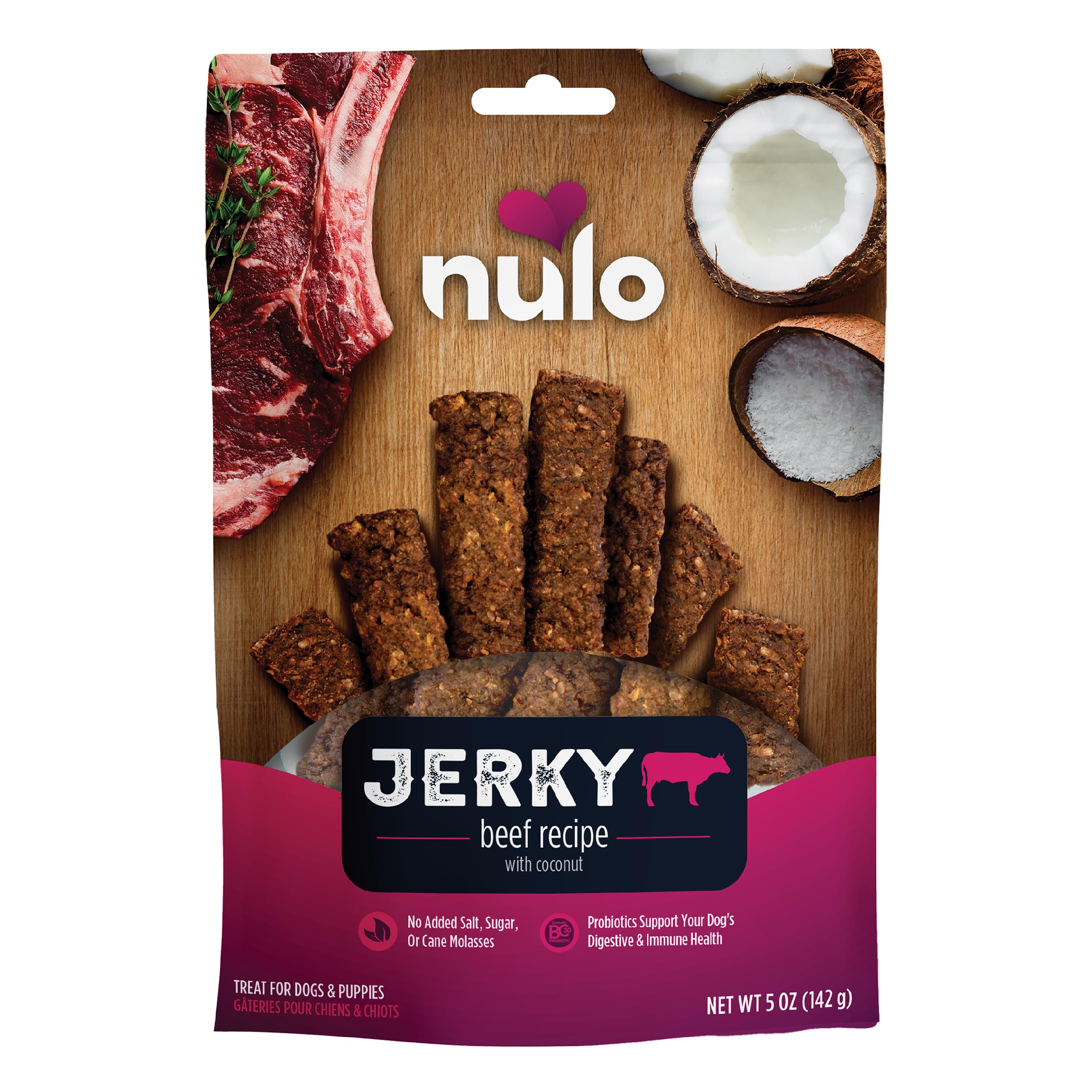 Nulo Bandes boeuf fumees: récompense savoureuse pour l'entraînement et le jeu
