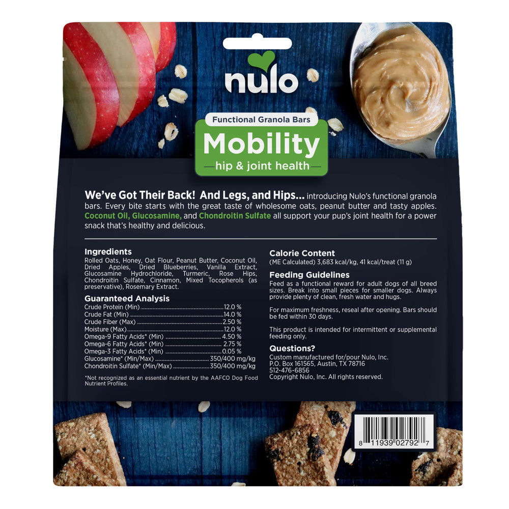 Nulo barres granola functionnelles dégustation chien – récompense équilibrée après exercice