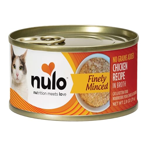 Nulo boîte poulet finement hachée dans bouillon: hydratation naturelle et appétit.