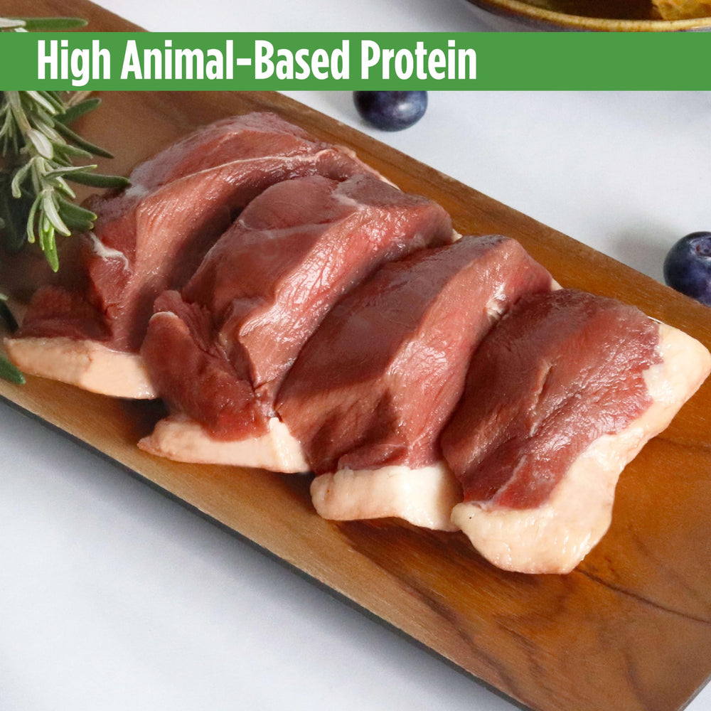 Nulo Dinde et Canard hachés en sauce, prébiotiques pour digestion et absorption.