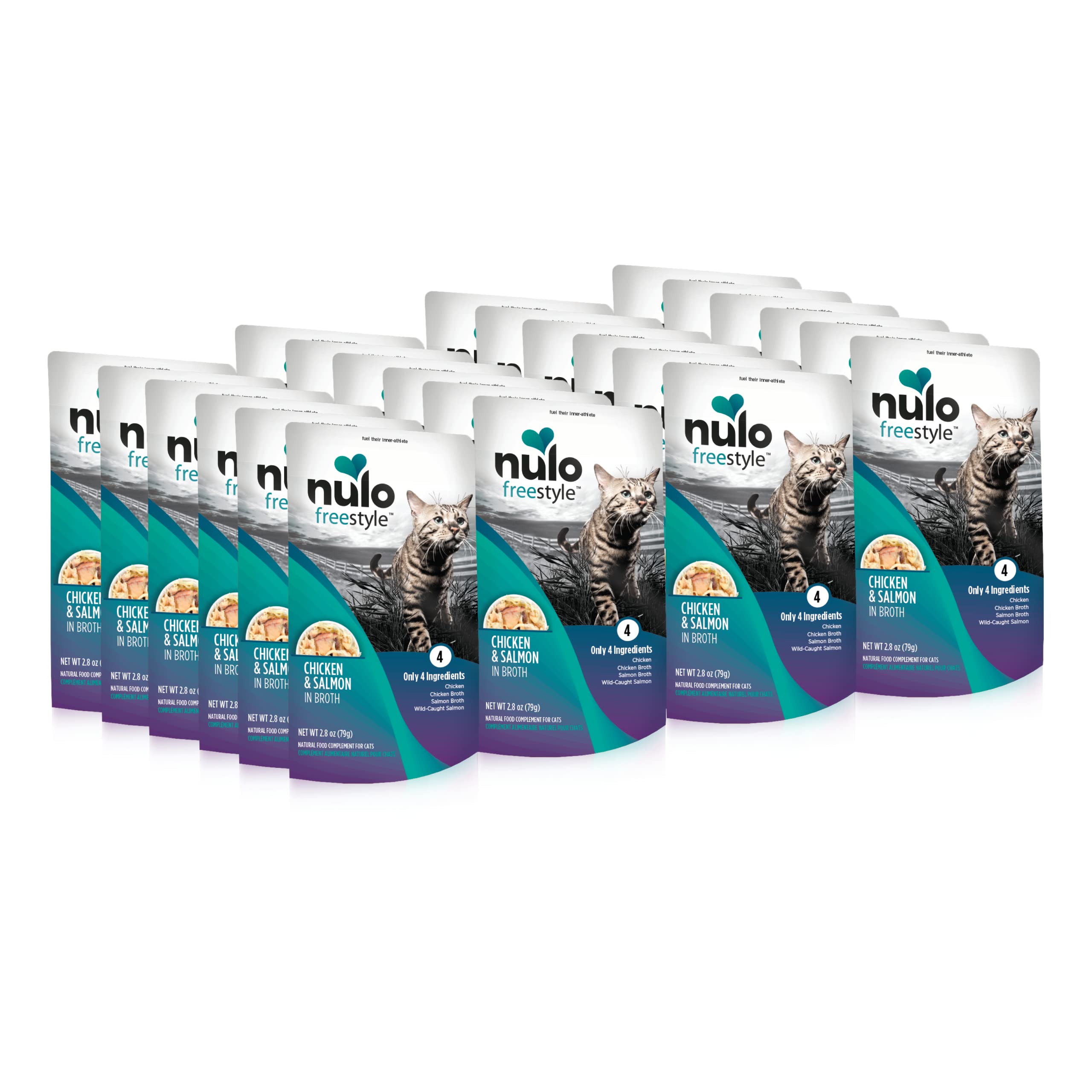 Nulo Freestyle chat-bouillon-poche: bouchées savoureuses et hydratation naturelle