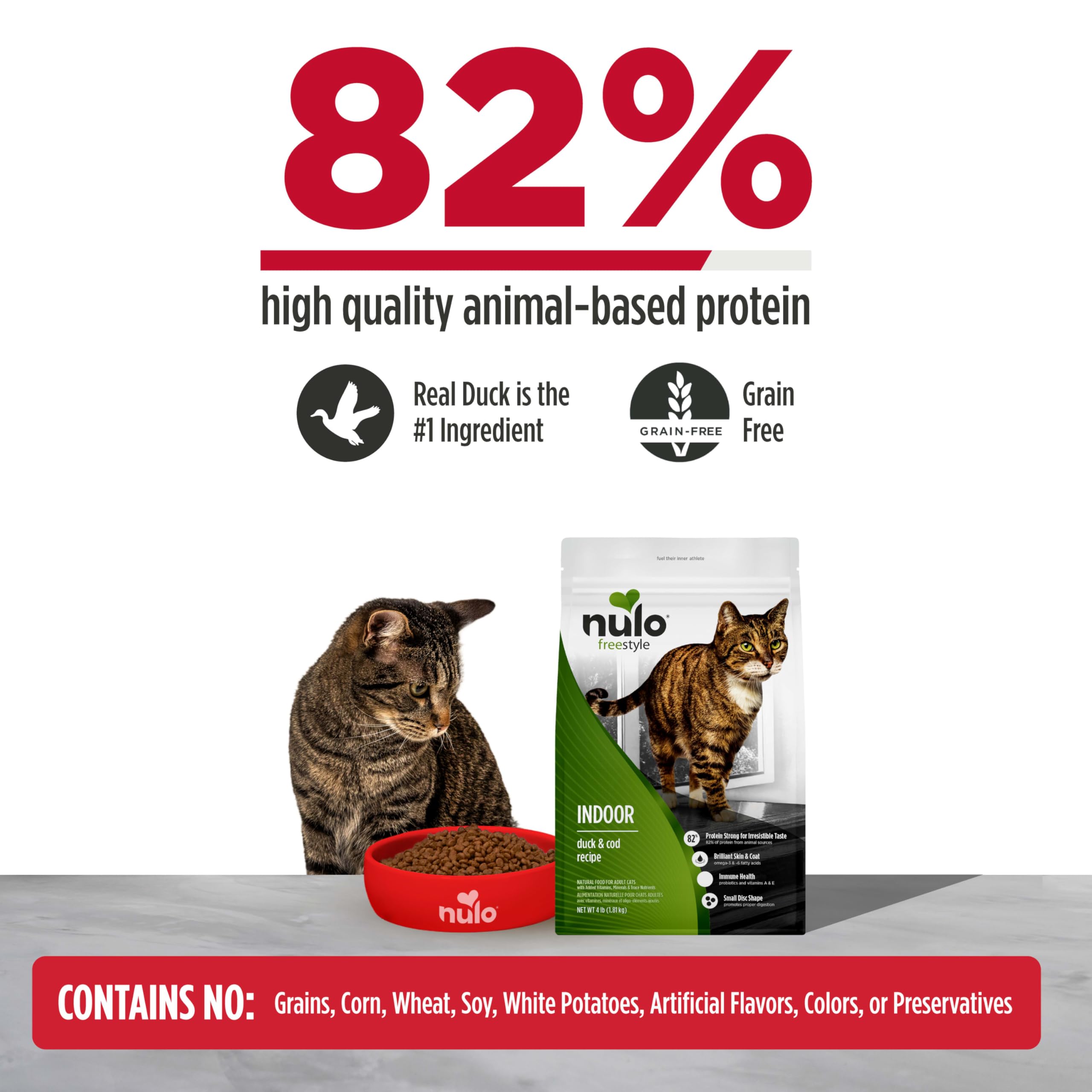 Nulo FreeStyle Chat Intérieur croquettes riches protéines pour chats actifs