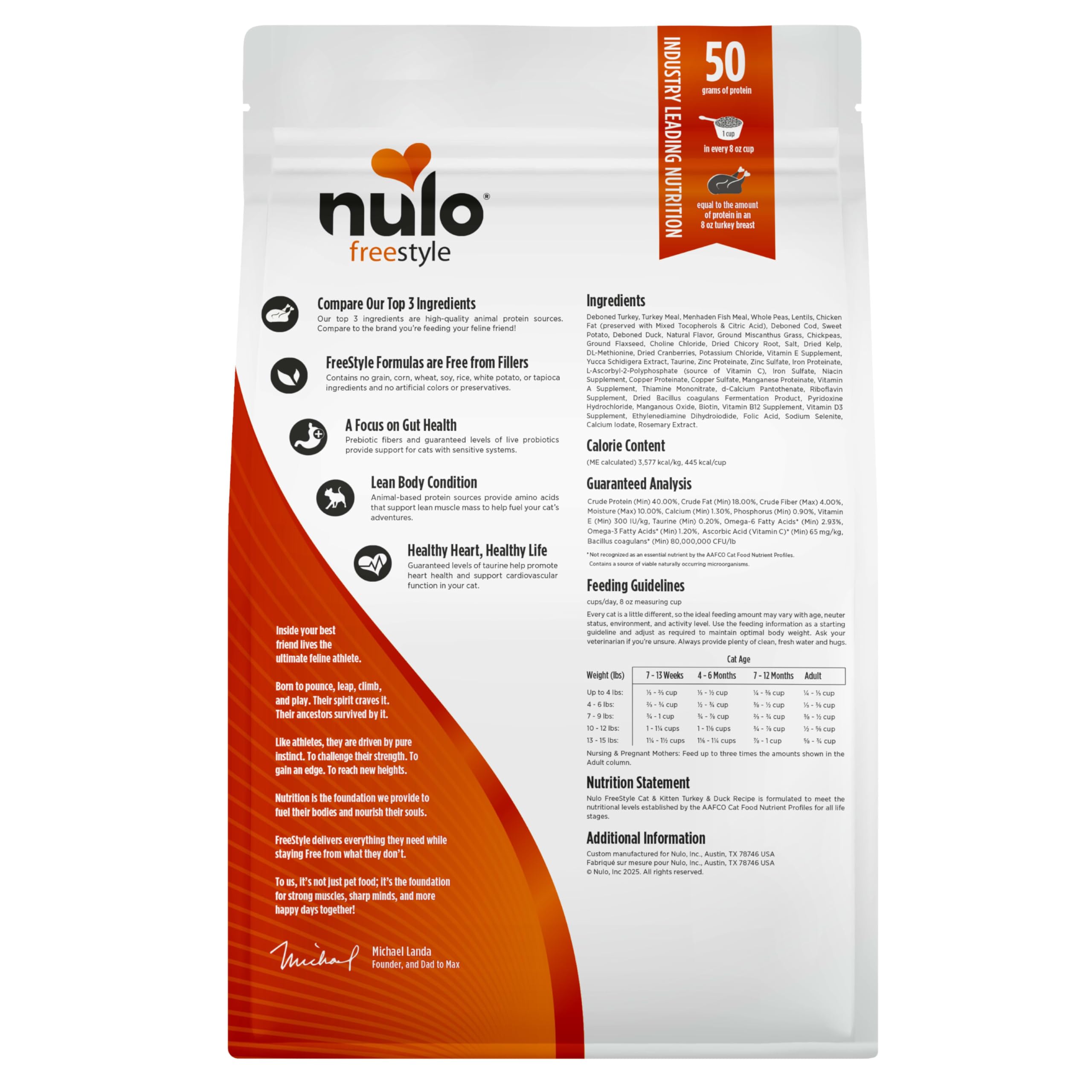 Nulo Freestyle Chat: sante cardiaque et vision grâce à une formule sans céréales.