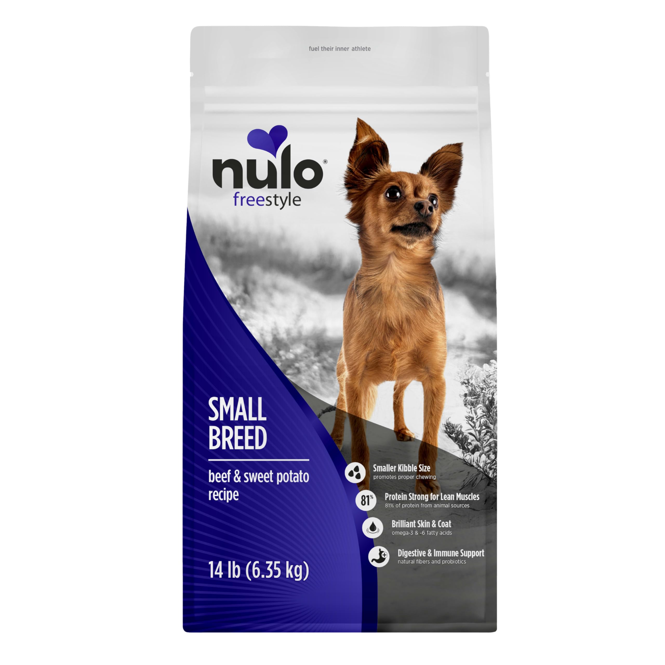 Nulo FreeStyle croquettes petit chien boeuf et patate douce pour énergie durable