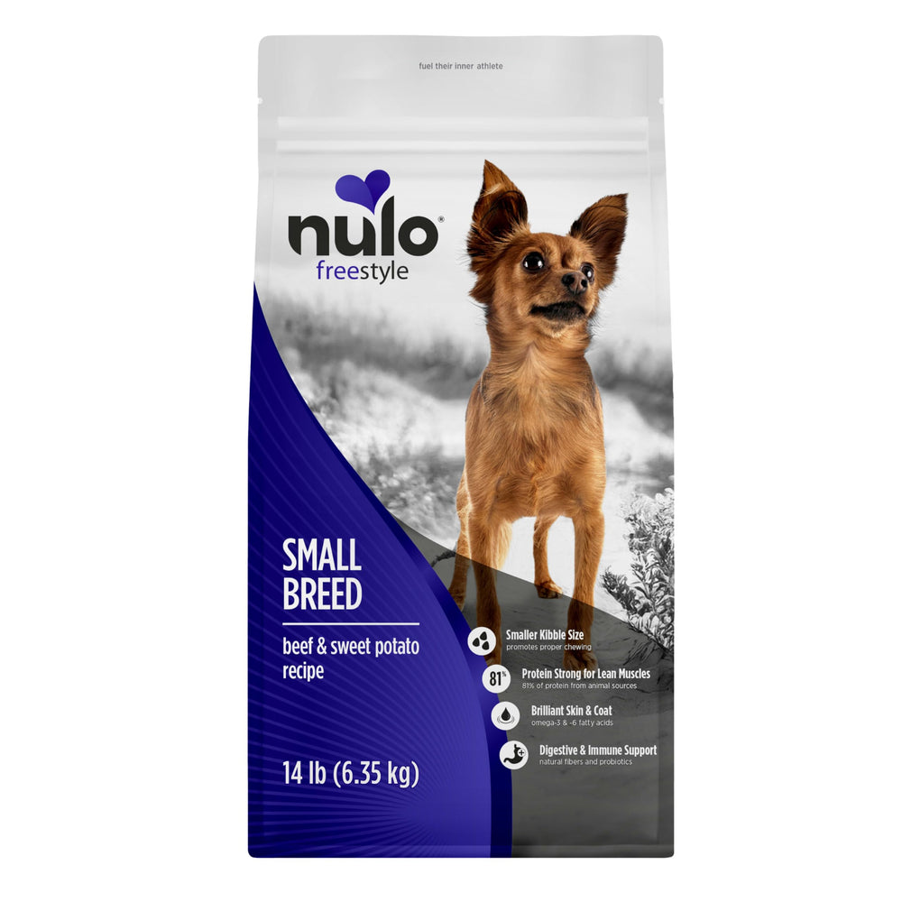 Nulo FreeStyle croquettes petit chien boeuf et patate douce pour énergie durable