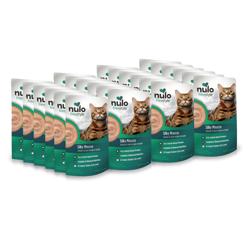 Nulo Freestyle Mousse Chat, texture soyeuse pour repas appétent.