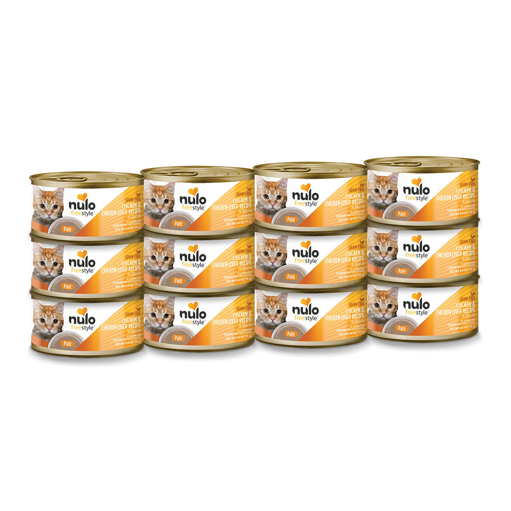Pâté chat poulet Nulo Freestyle, texture veloutée pour faciliter l’alimentation