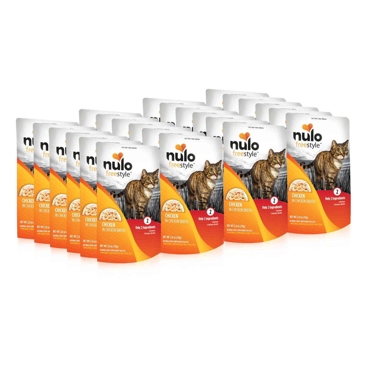 Sachet Nulo Freestyle poulet et bouillon pour saveur et protéines.