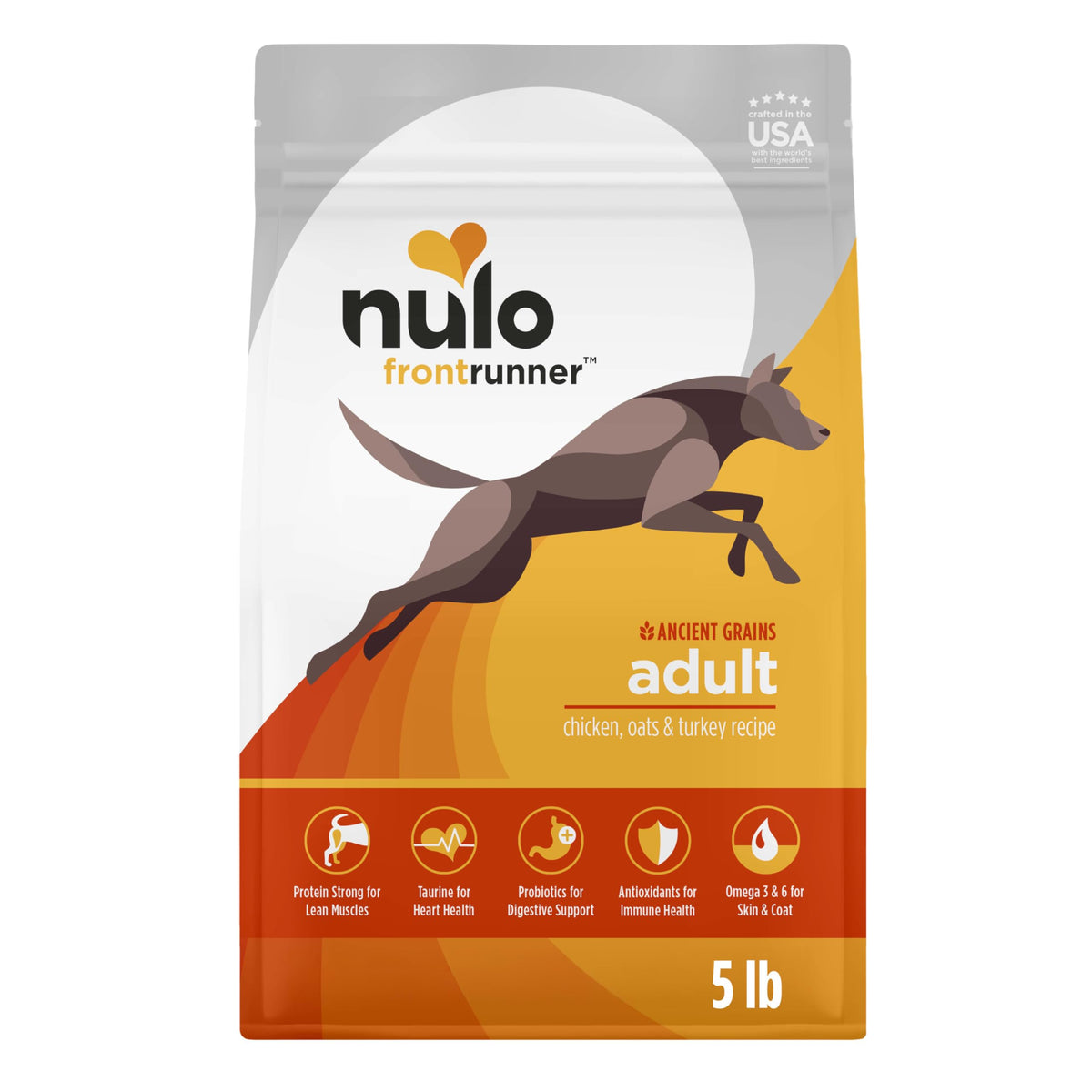Nulo Frontrunner: sac alimentation chien adulte au poulet et dinde, énergie durable