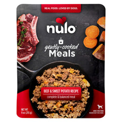 Ingrédients Nulo: boeuf, patate, pomme et carotte, bouillon savoureux.