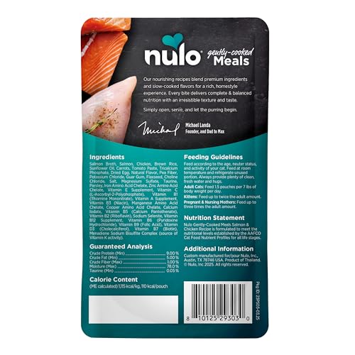Nulo: ingrédients réels saumon et poulet avec bouillon savoureux.