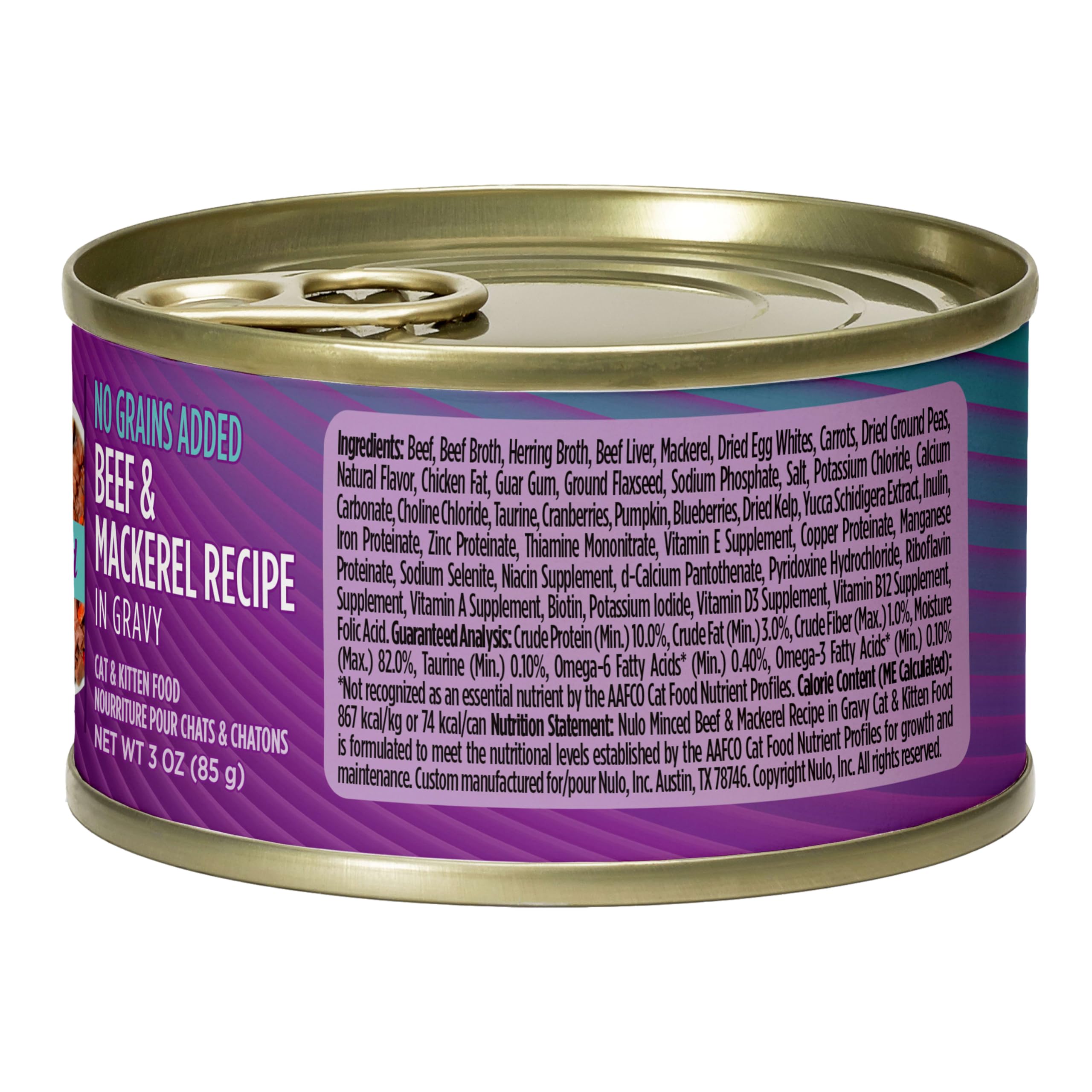 Idée de repas rapide avec Nulo pour chats actifs.