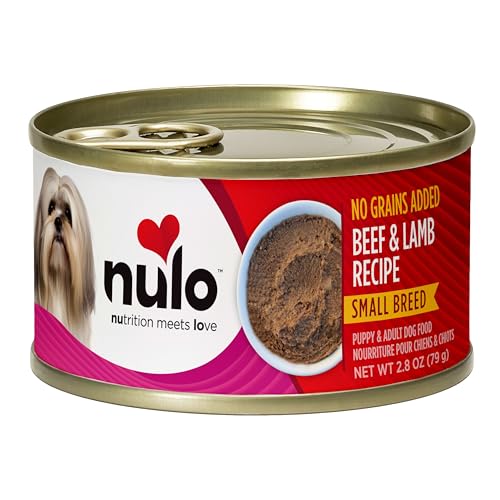 Texture crèmeuse du pâté Nulo boeuf-agneau pour chiots et chiens adultes.
