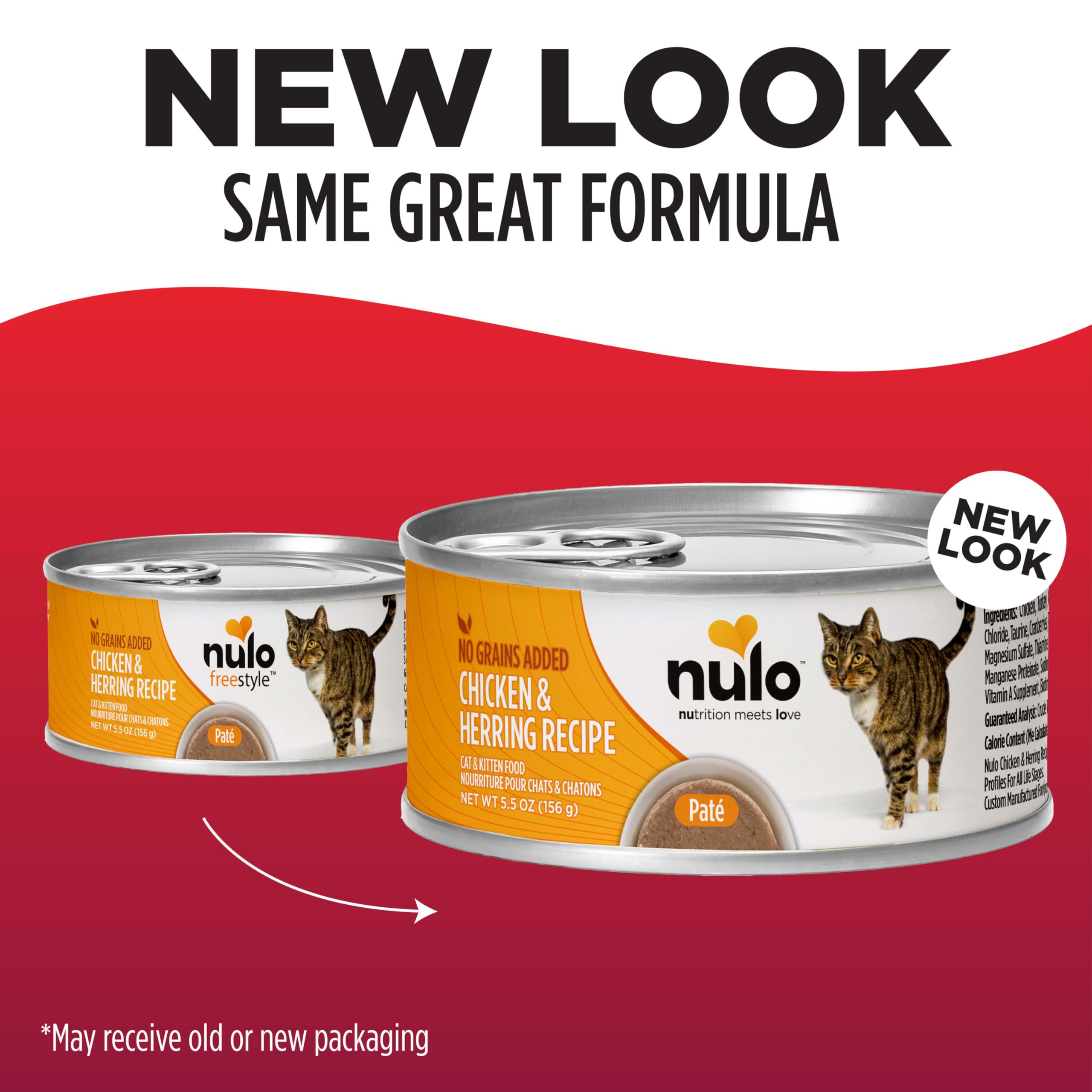 Nulo Pâté chat poulet hareng texture crèmeuse pour repas appétissants
