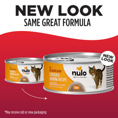 Nulo Pâté chat poulet hareng texture crèmeuse pour repas appétissants