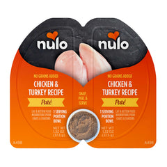 Nulo Pâte Dinde-Poulet soyeuse, texture appréciée par les chats.