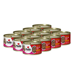 Pâté Nulo petite race boeuf et agneau – conserve pratique pour petits chiens.
