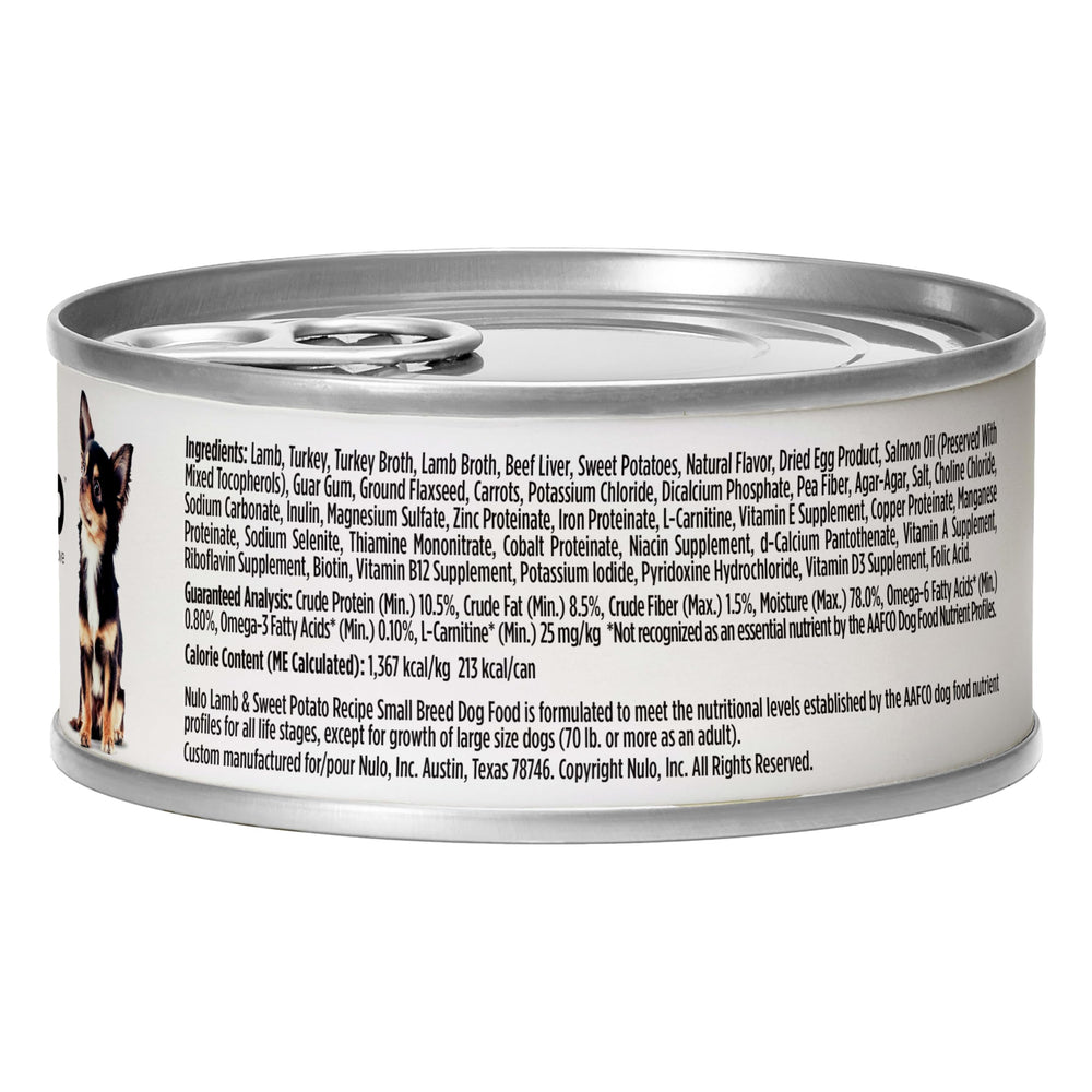 Nulo portions petites, facile à servir pour chiens miniatures.