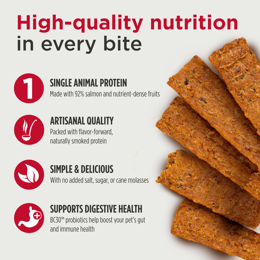 Nulo Jerky: probiotiques GanodenBC30 et fraises pour le soutien potentiel.
