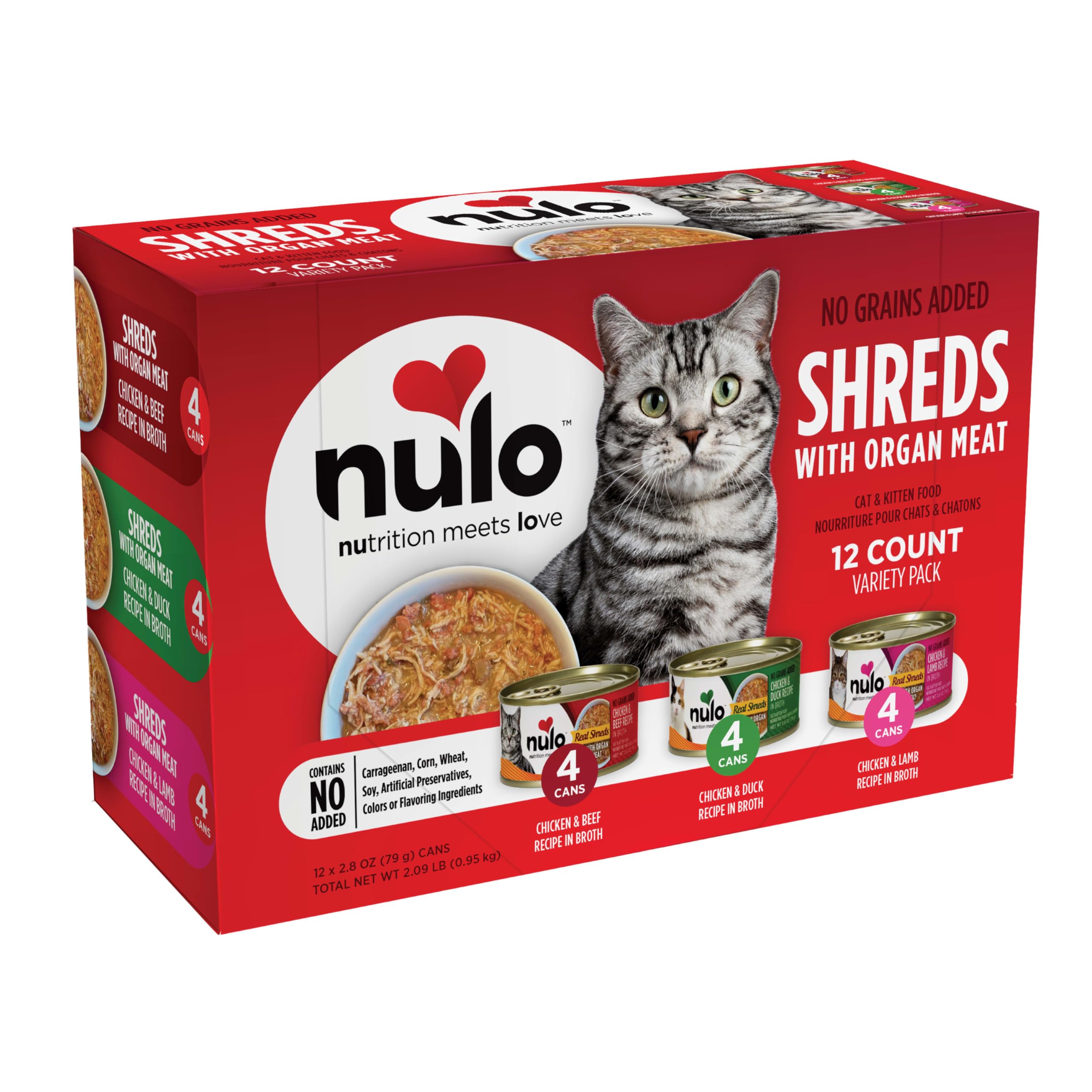 Nulo Real Shreds avec abats dans bouillon – hydratation et goût.
