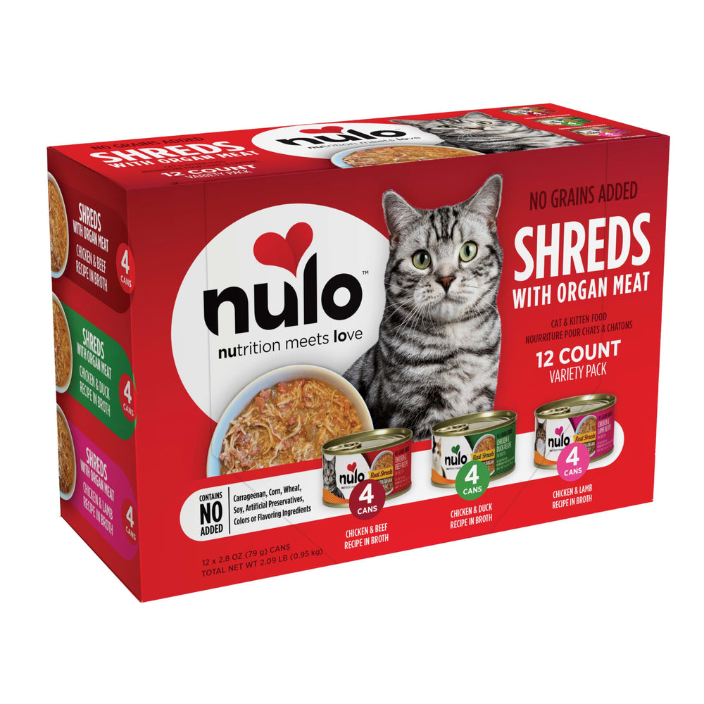 Nulo Real Shreds avec abats dans bouillon – hydratation et goût.